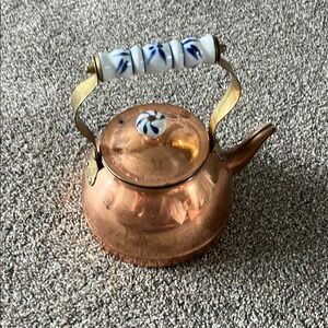 Copper Teapot with Ceramic Handle
